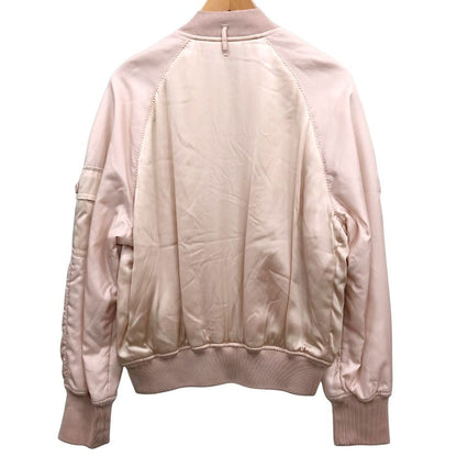 極美品◆トムフォード シルク ブルゾン スタジアムジャンパー イタリア製 レディース サイズ42 ピンク TOMFORD 【AFB48】