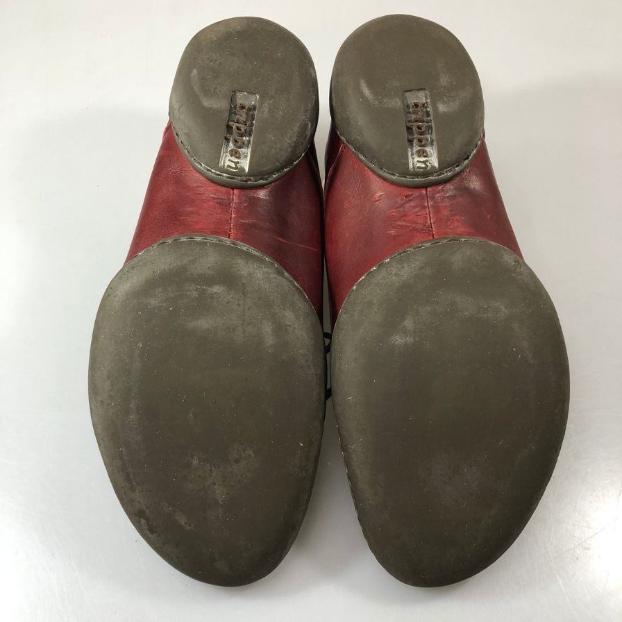 トリッペン レザーシューズ プレーントゥ アンラインド バーガンディ メンズ サイズ39 trippen 約25.0cm【AFC43】
