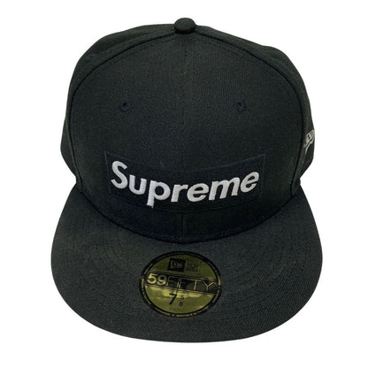 シュプリーム ニューエラ ベースボール キャップ 21ss Champion Ship Box Logo 刺繍 デザイン ブラック 7 5/8（60.6cm) Supreme NEW ERA【AFI20】