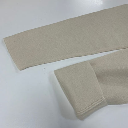 極美品◆エルメス ニット カシミヤ ホワイト ソルド品 メンズ サイズM HERMES 【AFB10】