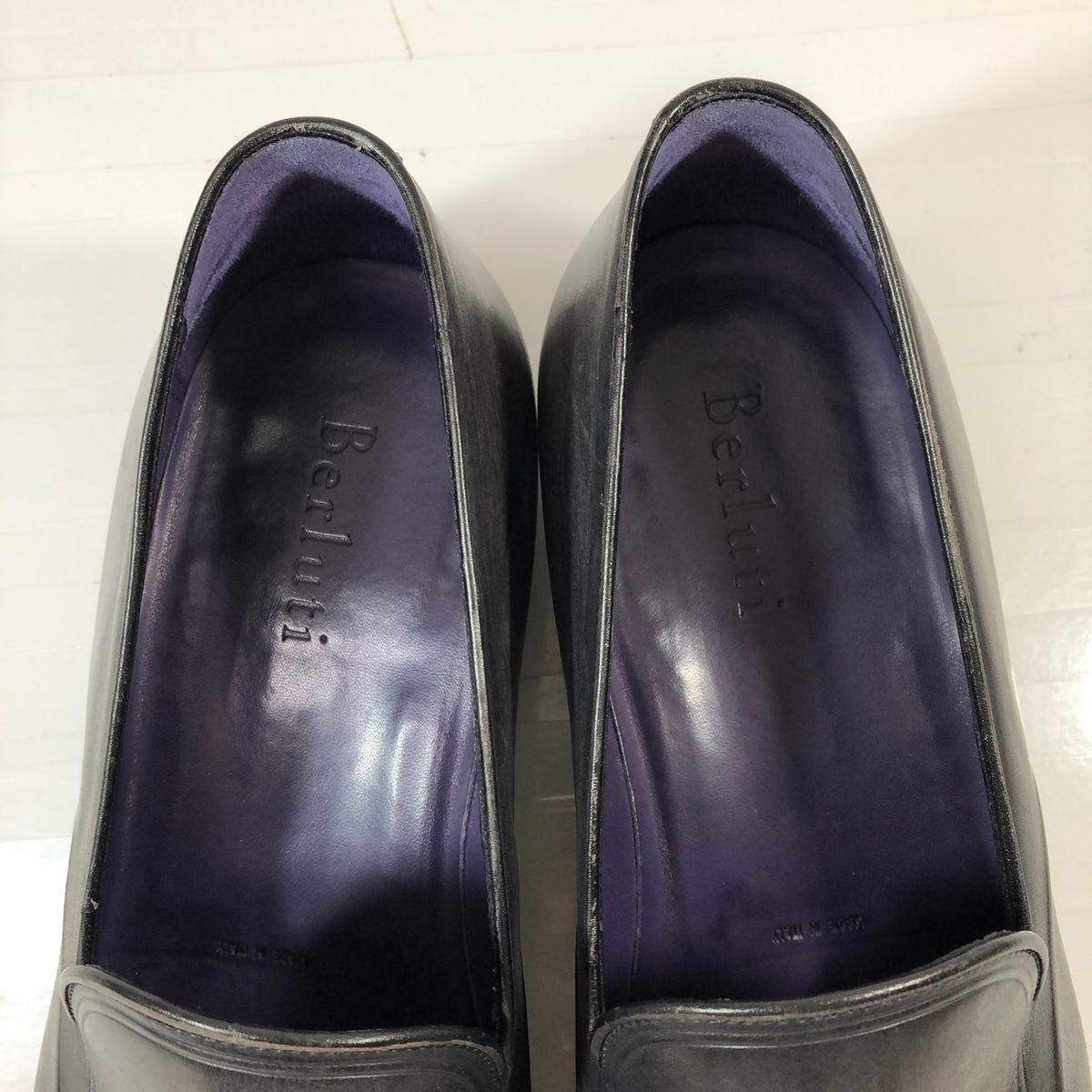 ベルルッティ  レザーシューズ ローファー  グレー系 ラスト0143 サイズ9 メンズ BERLUTI 約27.0cm【AFC3】
