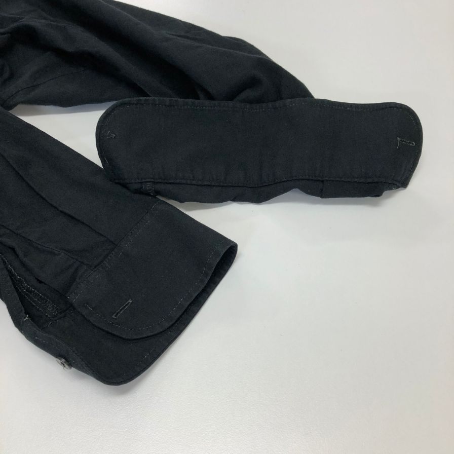 美品◆チェコ軍 ノーカラーシャツ ミリタリー ブラック メンズ サイズ表記なし Czech vintage 【AFB41】
