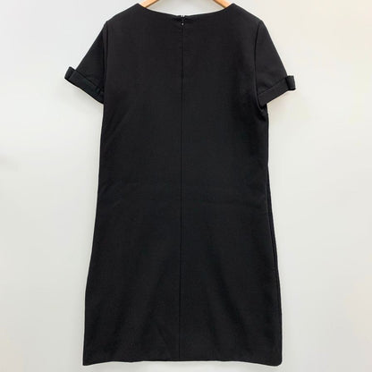 極美品◆モスキーノ チープ アンド シック 半袖 ワンピース 袖リボンあしらい  ウール100% レディース サイズ42 ＭＯSCHINO CHEAPANDCHIC 【AFB1】