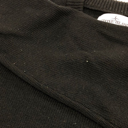 美品◆ストーンアイランド クルーネックニット ウール ブラック メンズ サイズM Stone Island 【AFB33】