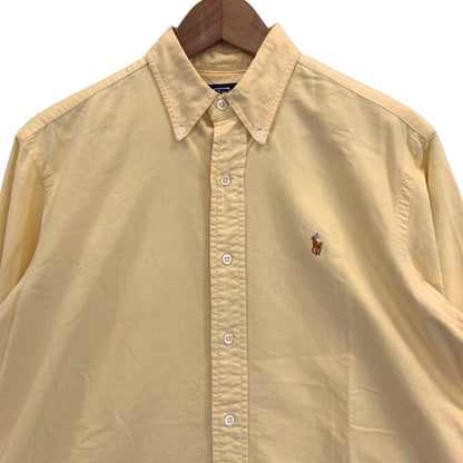 美品◆ポロラルフローレン ボタンダウンシャツ 90年S オールド イエロー メンズ サイズ15.5 Polo Ralph Lauren 【AFA21】
