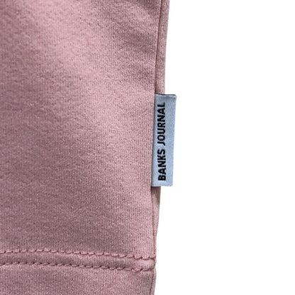 美品◆バンクスジャーナル Tシャツ ビッグロゴ ピンク メンズ サイズM BANKS JOURNAL 【AFB7】