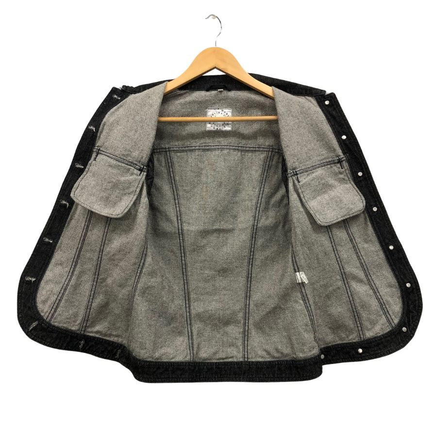 美品◆マーティンローズ デニムベスト ブラック レディース サイズ42 MARTINE ROSE 【AFB28】