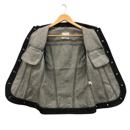 美品◆マーティンローズ デニムベスト ブラック レディース サイズ42 MARTINE ROSE 【AFB28】