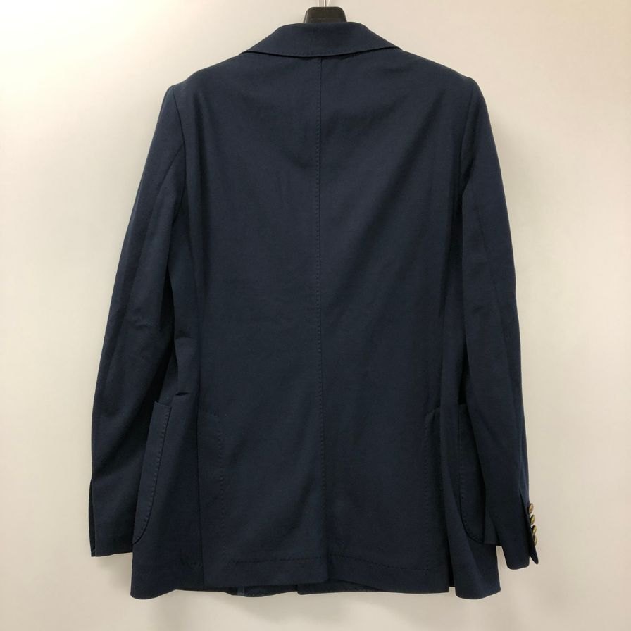 美品◆チルコロ テーラード ジャケット ダブル 紺ブレ ブレザー コットン ネイビー系 サイズ46 CIRCOLO 1901 【AFA22】