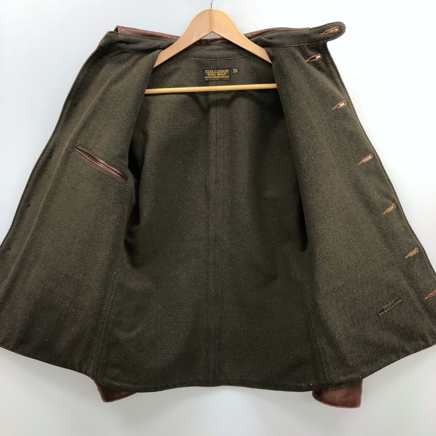 美品◆フリーホイーラーズ レザーコート ホースハイド 馬革 ブレーキマンコート ブラウン レディース サイズ34 FREEWHEELERS BRAKEMAN COAT 【AFG1】