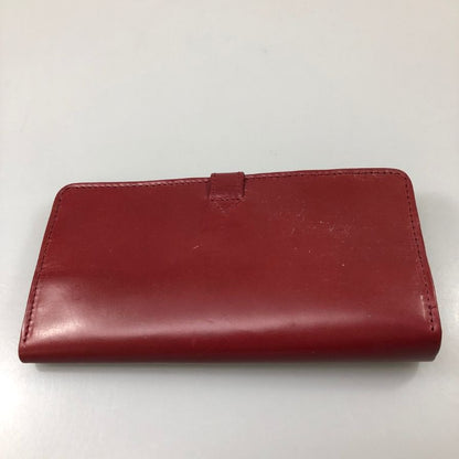 グレンロイヤル 長財布 二つ折り財布 フラップボタン ブライドルレザー ボルドー ゴールド金具 GLENROYAL【AFI1】