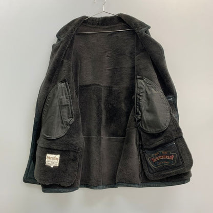 中古◆ウォームカンパニー シアリングムートン ジャケット イタリア製 メンズ サイズM グリーン系 WARMCOMPANY 【AFA11】