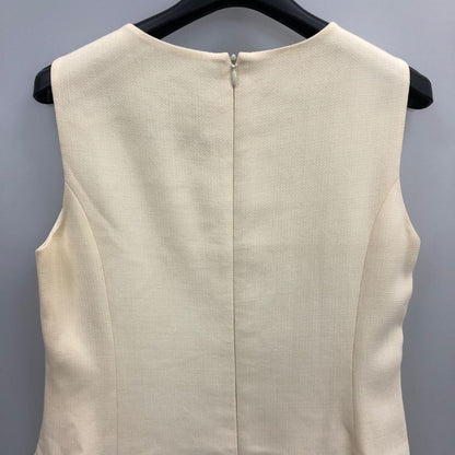 中古◆デイジーリン フォー フォクシー  ワンピース  裾リボンあしらい 32456 レディース サイズ 38 ベージュ DAISY LIN for FOXEY 【AFB44】