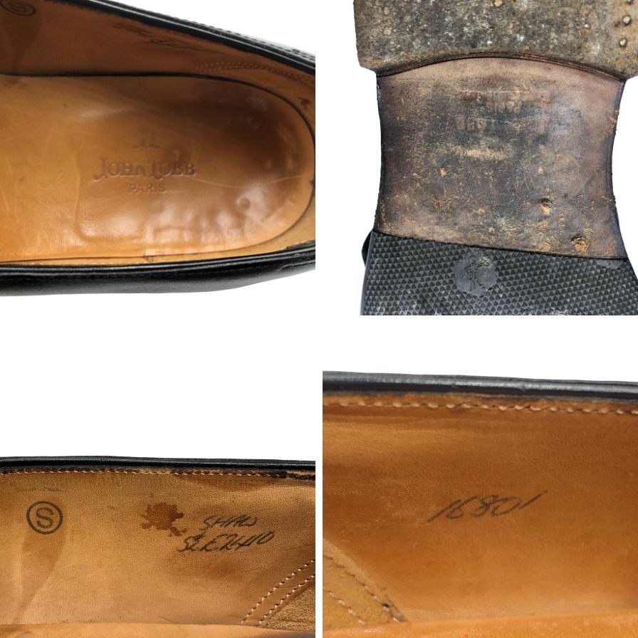 ジョンロブ ローファー モンクストラップ Uチップ メンズ ブラック サイズUK5.5 JOHN LOBB ローファー 約24.0cm【LA】【中古】