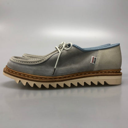 アトリエ エシュン モカシンシューズ ヌバック シャークソール ブルー メンズ サイズ8 ATELIERS HESCHUNG 約26.5cm【AFD13】