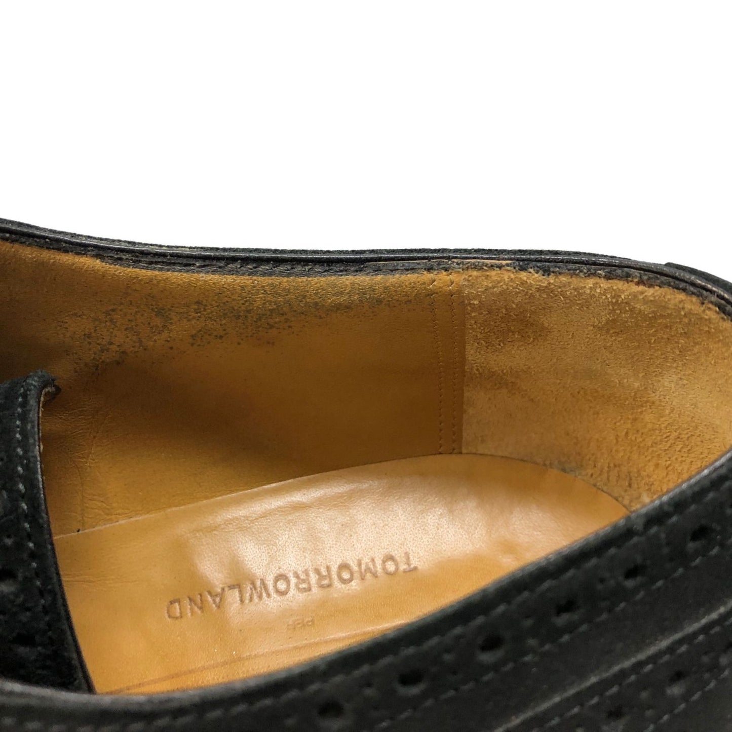 ヒデタカフカヤ トゥモローランド レザーシューズ パンチドキャップトゥ スエード ブラック  サイズ40 Hidetaka Fukaya TOMORROWLAND 約25.5cm【AFC34】