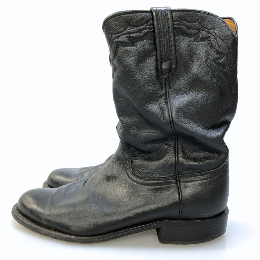 ルケーシー 2000 ウエスタンブーツ ブラック メンズ サイズ7.5E T0082C2 Lucchese 約25.5cm【AFC30】