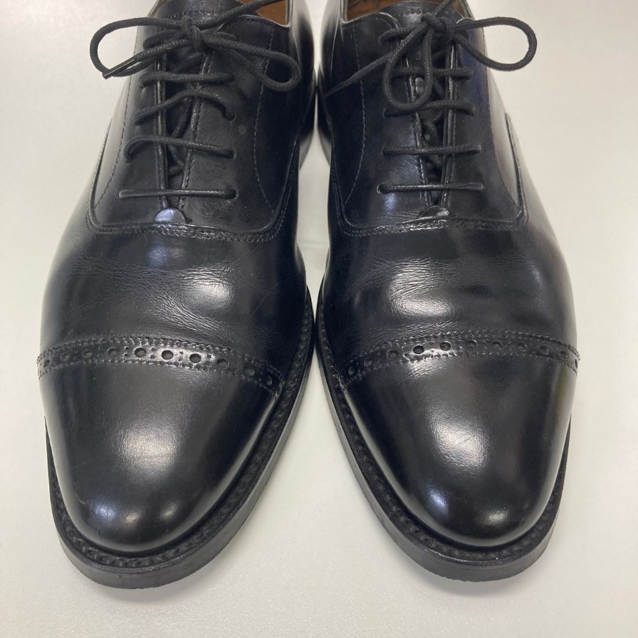 ロイドフットウェア レザーシューズ パンチドキャップトゥ  ブラック カーフ サイズUK7E メンズ Lloyd Footwea 約25.0cm【AFC53】