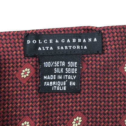 ドルチェ&ガッバーナ アルタ サルトリア スカーフ シルク ネイビー系 ボルドー DOLCE&GABBANA ALTA SARTORIA【AFI18】