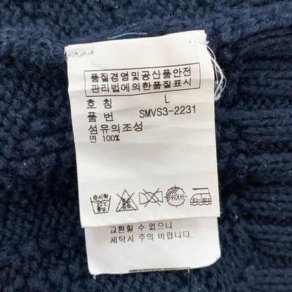 中古◆ポロ ラルフ ローレン ケーブルニット SMVS3-2231 ネイビー メンズ Lサイズ POLO RALPH LAUREN 【AFB22】