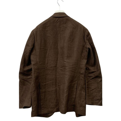 美品◆ビームス  Fオリジナル リネン ダブルブレスト ジャケット メンズ サイズ 46 ブラウン系 BEAMS 【AFB23】