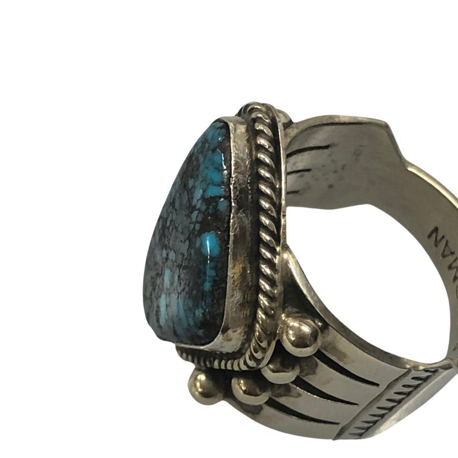 アンディ キャドマン リング ナバホ ナチュラルターコイズ スターリングシルバー ANDY CADMAN【AFI14】