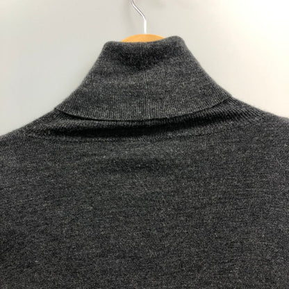 中古◆フォクシ―ニューヨーク ニット 27526 タートルネック ウール 肩パッド付 グレー サイズ38 FOXEY NEWYORK 【AFB10】