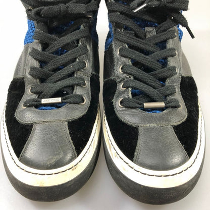 ジミー チュウ ハイカット スニーカーメンズ サイズ 43 ブラック＆ブルー jimmy choo 約28.0cm【AFC52】