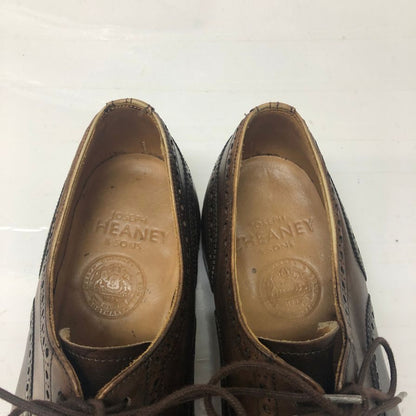 ジョセフチーニー セミブローグ ウィルフレッド カーフ ブラウン サイズUK7F JOSEPH CHEANEY 約25.5cm【AFD1】