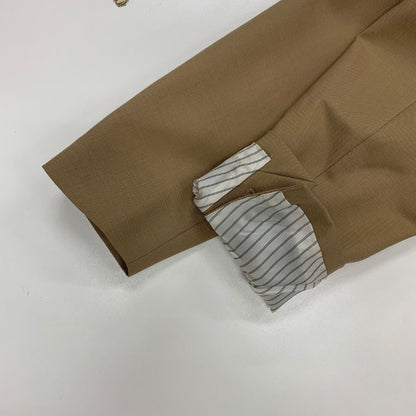 ヒルトン スーツ セットアップ ダブル ベージュ サイズL メンズ 背抜き HILTON【AFA22】