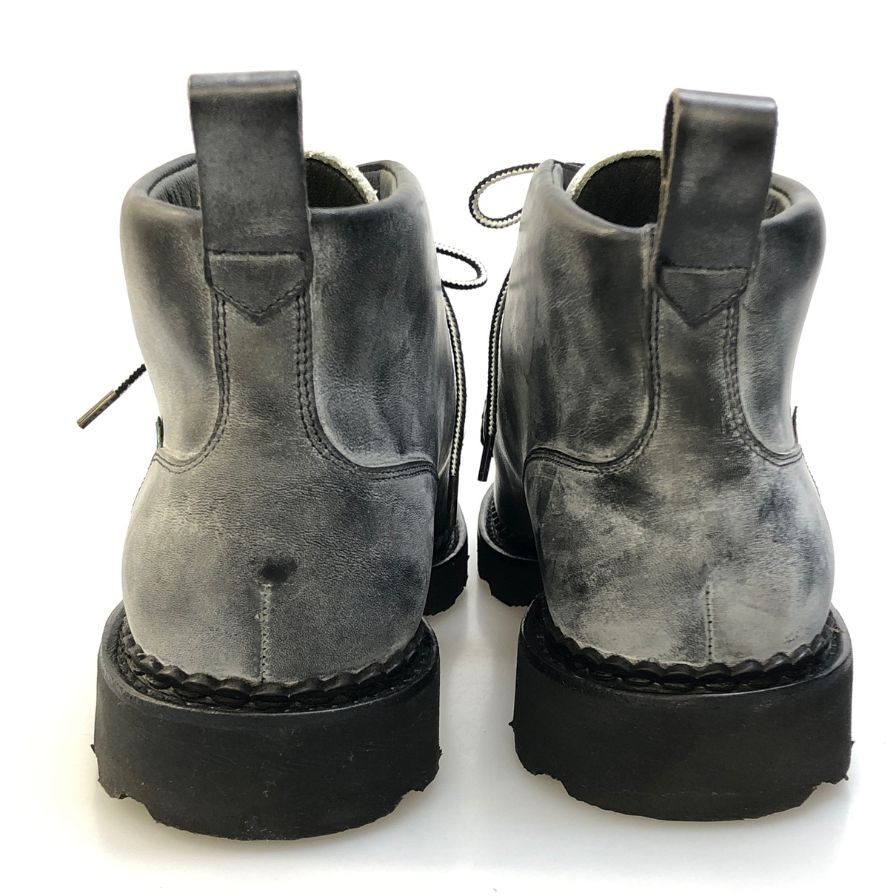 パラブーツ サカイ チロリアンブーツ ブライドルレザー コンビ グレー ホワイト メンズ サイズ8F PARABOOTS Sacai ブーツ 約26.5cm【LA】【中古】