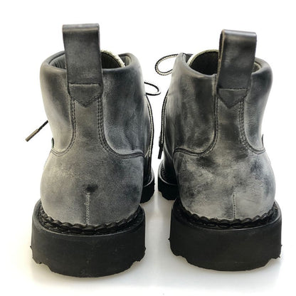 パラブーツ サカイ チロリアンブーツ ブライドルレザー コンビ グレー ホワイト メンズ サイズ8F PARABOOTS Sacai ブーツ 約26.5cm【LA】【中古】