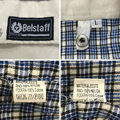美品◆ベルスタッフ モーターサイクルジャケット ナイロン ベージュ メンズ サイズL Belstaff 【AFB1】