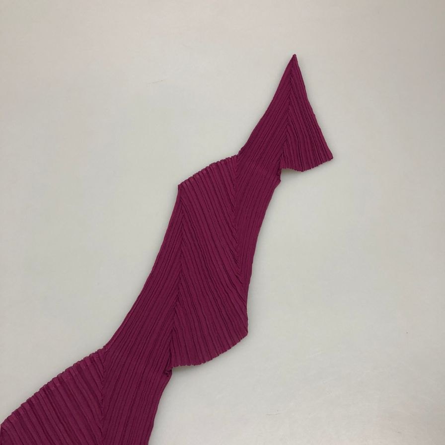 プリーツプリーツ イッセイミヤケ ストール プリーツ 加工 ポリエステル タグ欠損 パープル PLEATS PLEASE ISSEY MIYAKE【AFB49】