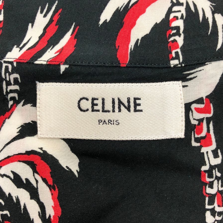 美品◆セリーヌ 23SS 開襟シャツ 半袖 総柄 メンズ サイズ41 2C946727T CELINE 【AFB27】