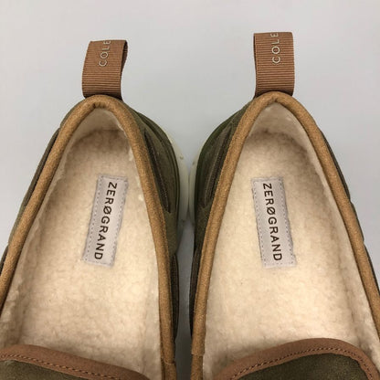 コールハーン スリッポン ゼログランド レックスリッパー C36300 モカシン ボア スウェード カーキ メンズ サイズ10.5 COLE HAAN 約28.5cm【AFD15-2】