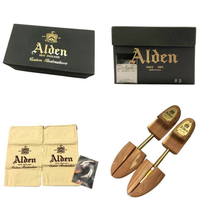 オールデン レザーシューズ プレーントゥ コードバン 9901 ブラック メンズ サイズ8 Alden ビジネスシューズ 約26.0cm【LA】【中古】