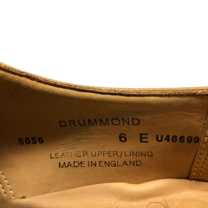 クロケット&ジョーンズ レザーシューズ ドラモンド ウイングチップ ライトブラウン メンズ サイズUK6E CROCKETT&JONES 約25.0cm【AFC8】