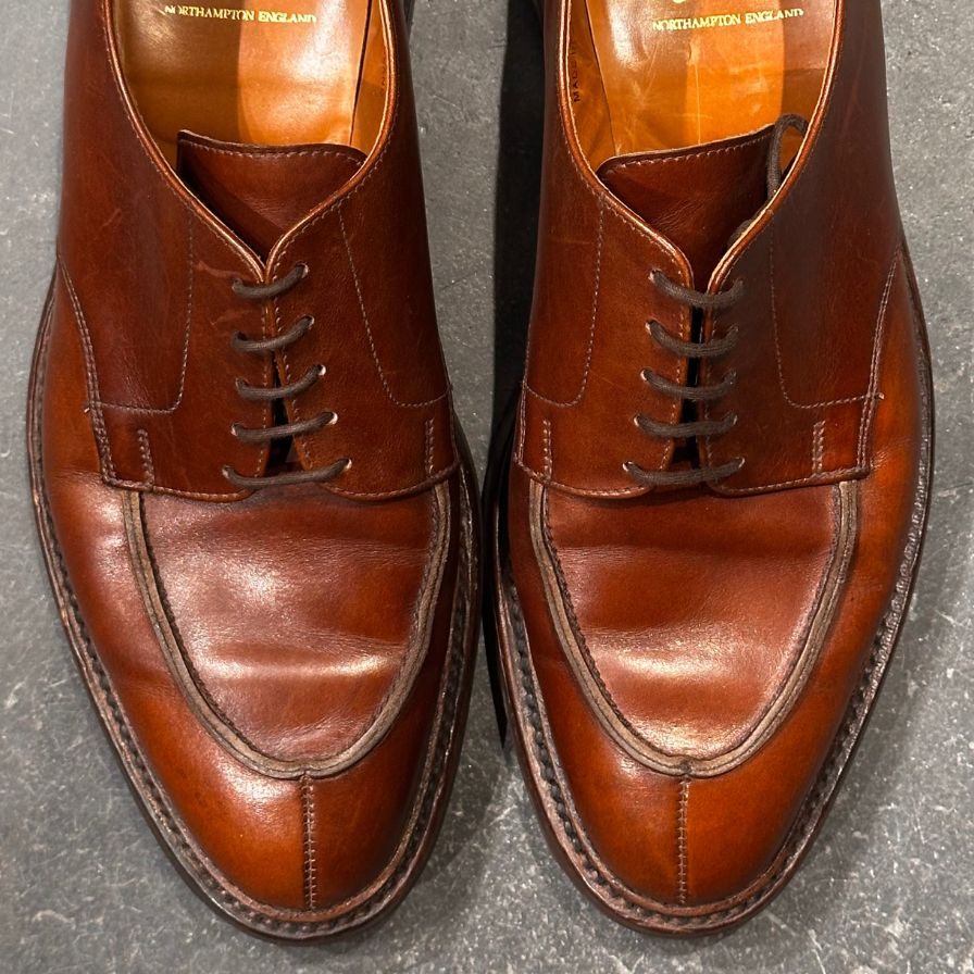 クロケット&ジョーンズ レザーシューズ  SUBS サセックス Uチップ カーフ ブラウン サイズUK7E メンズ CROCKETT&JONES ビジネスシューズ 約25.5cm【LA】【中古】
