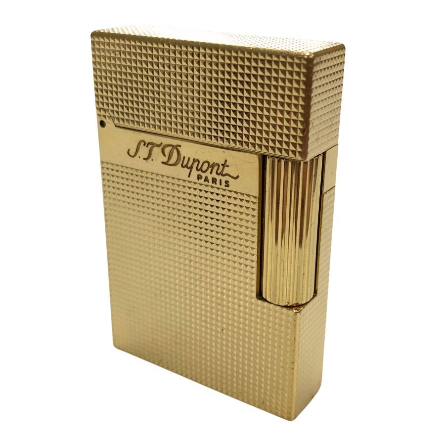 ST デュポン ライター ライン2 スモール マイクロダイヤモンドヘッド ゴールド ユニセックス  S.T.Dupont【AFI17】【中古】