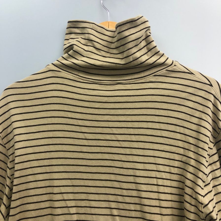 美品◆エディーバウアー 長袖Tシャツ タートルネック ボーダー メンズ サイズM Eddie Bauer 【AFB14】