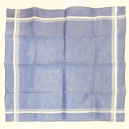 エルメス ハンカチ コットン100% ブルー系 レディース HERMES