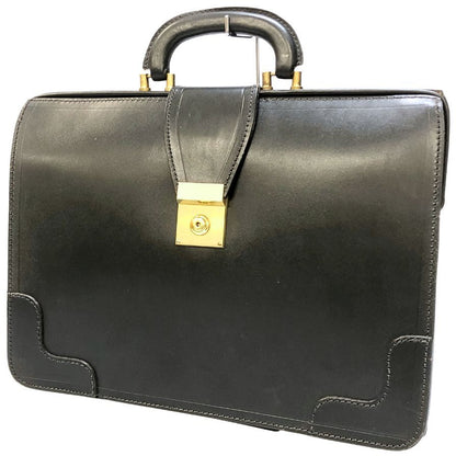 ピール＆コー ブルックスブラザーズ ビジネスバッグ ダレス ブリーフケース レザー ブラック ゴールド金具 Peal & Co. for Brooks Brothers【AFE8】