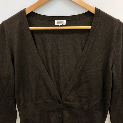 中古◆フォクシー カーディガン ウール ニット 24219 ブラウン レディース サイズ40 FOXEY 【AFB6】
