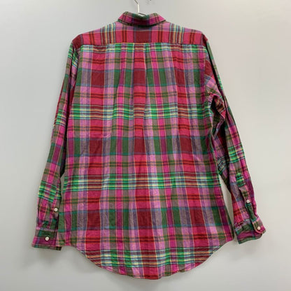 美品◆ポロ ラルフローレン ボタンダウンシャツ 80s チェック柄 グリーンタグ ボーイズ サイズ20 Polo Ralph Lauren 【AFB10】