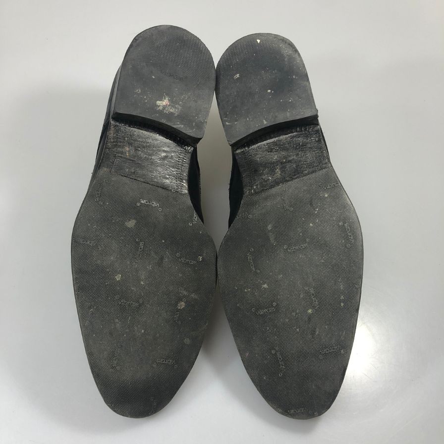 ジョンストンアンドマーフィー レザーシューズ プレーントゥ カーフ レザー ブラック サイズUK7.5 Johnston & Murphy 約26.5cm【AFD13】