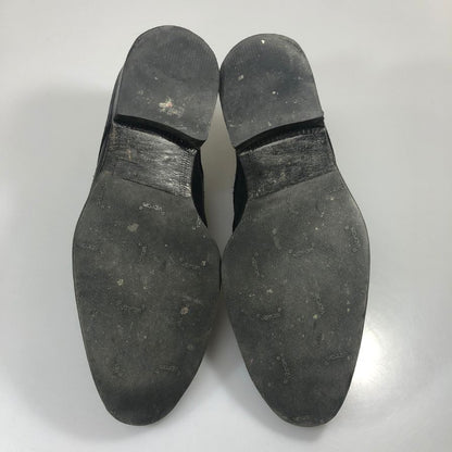 ジョンストンアンドマーフィー レザーシューズ プレーントゥ カーフ レザー ブラック サイズUK7.5 Johnston & Murphy 約26.5cm【AFD13】