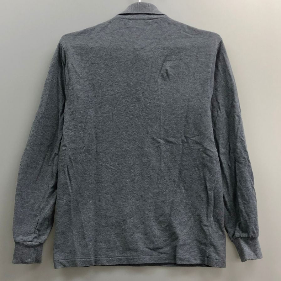 美品◆ラコステ ポロシャツ ロングスリーブ メンズ グレー系 サイズ2 CLASSIC FIT LACOSTE 【AFB9】