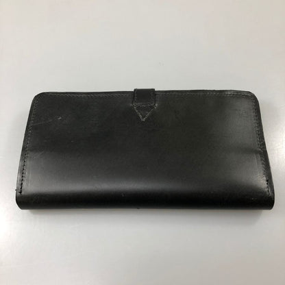 グレンロイヤル 長財布 二つ折り財布 フラップボタン ブライドルレザー ブラック ゴールド金具 GLENROYAL【AFI1】