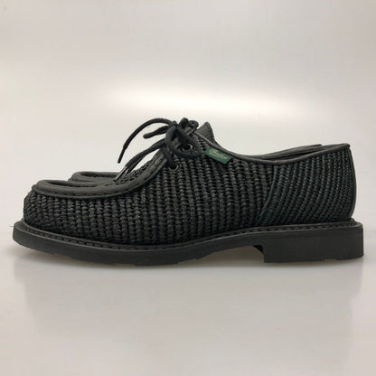 パラブーツ レザーシューズ ミカエル チロリアン ラフィア ブラック サイズ5.5 PARABOOT MICHAEL ビジネスシューズ 約24.5cm【LA】【中古】